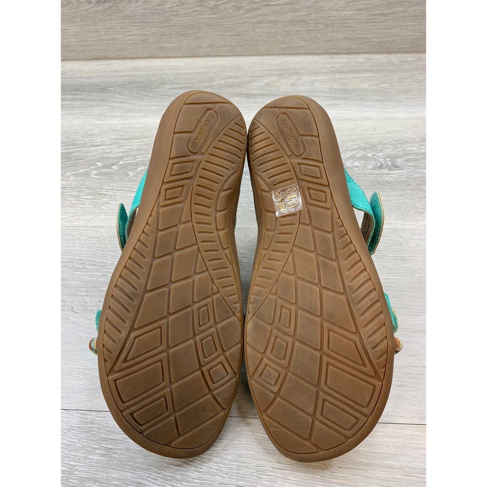 Aetrex Jillian Teal Beaded Orthotic Sandals Women's 9-9.5 Comfort Strappy Shoes - Picture 6 of 10